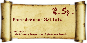 Marschauser Szilvia névjegykártya